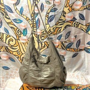 HOBO Internationl Gray Rouched  Women's Hobo Bag